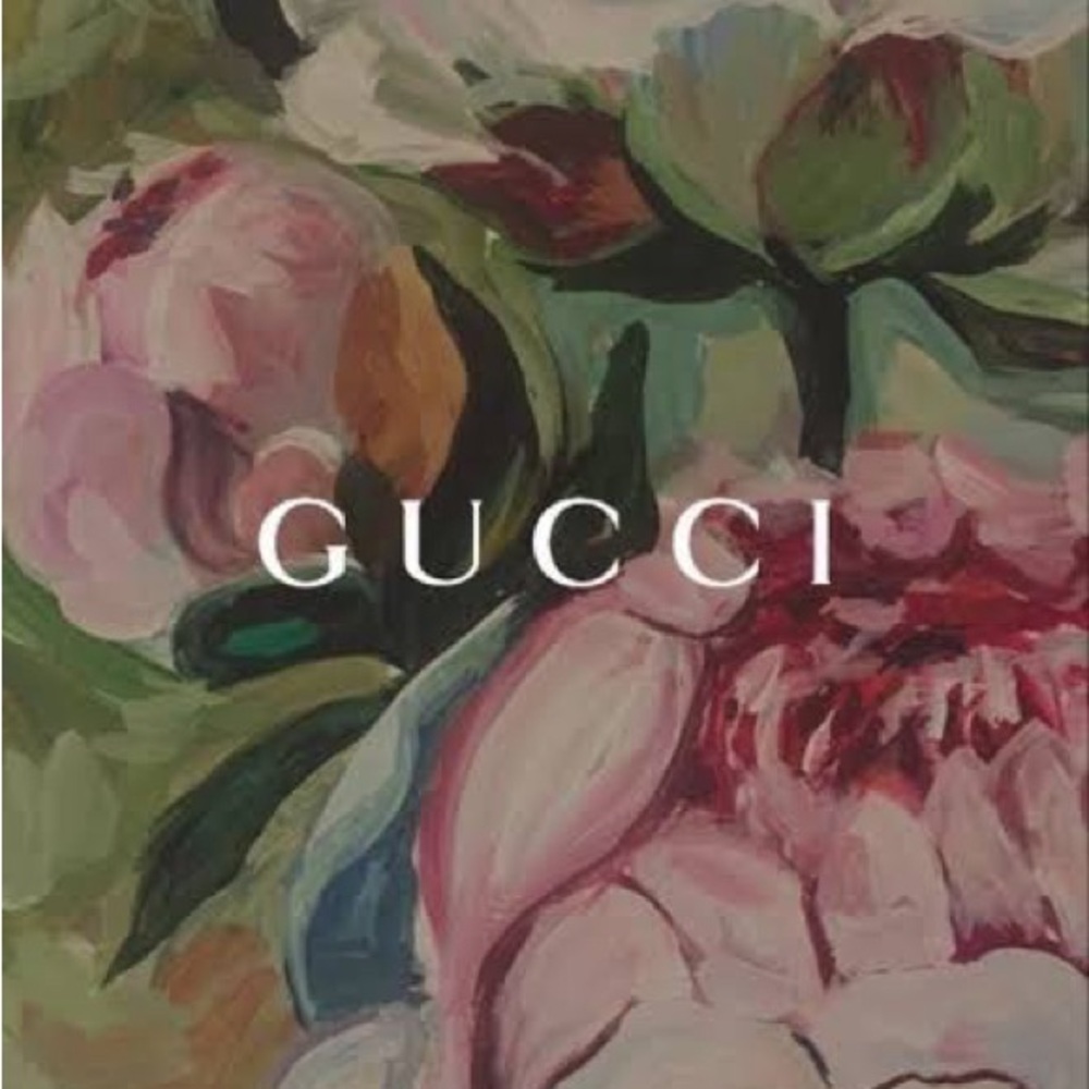 Gucci canvas red leather tote